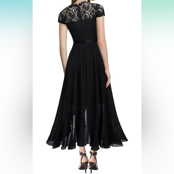 •NWT•Miusol Lace/Ruffle Black Dress - Picture 15 of 15